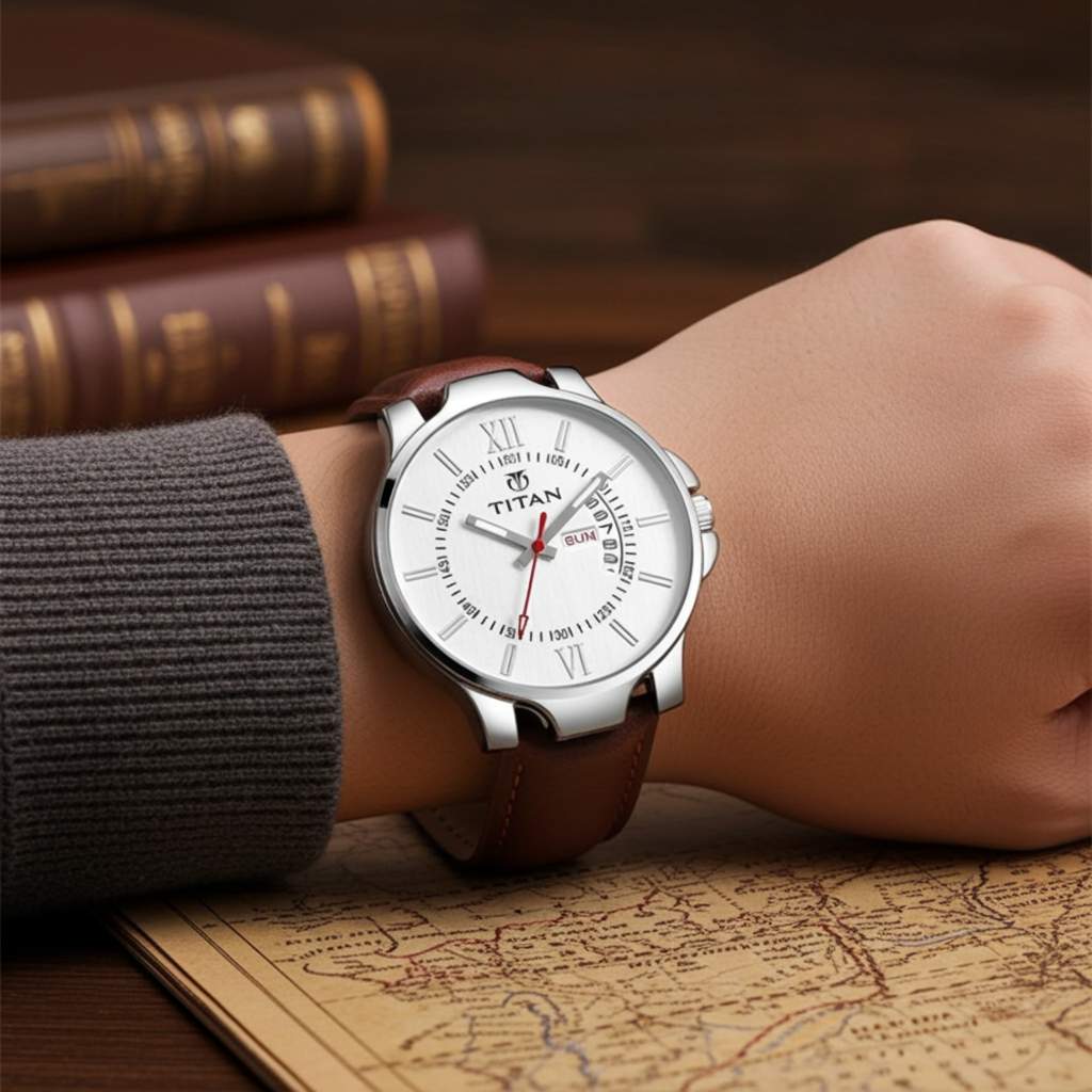 PU Leather Analog Watch