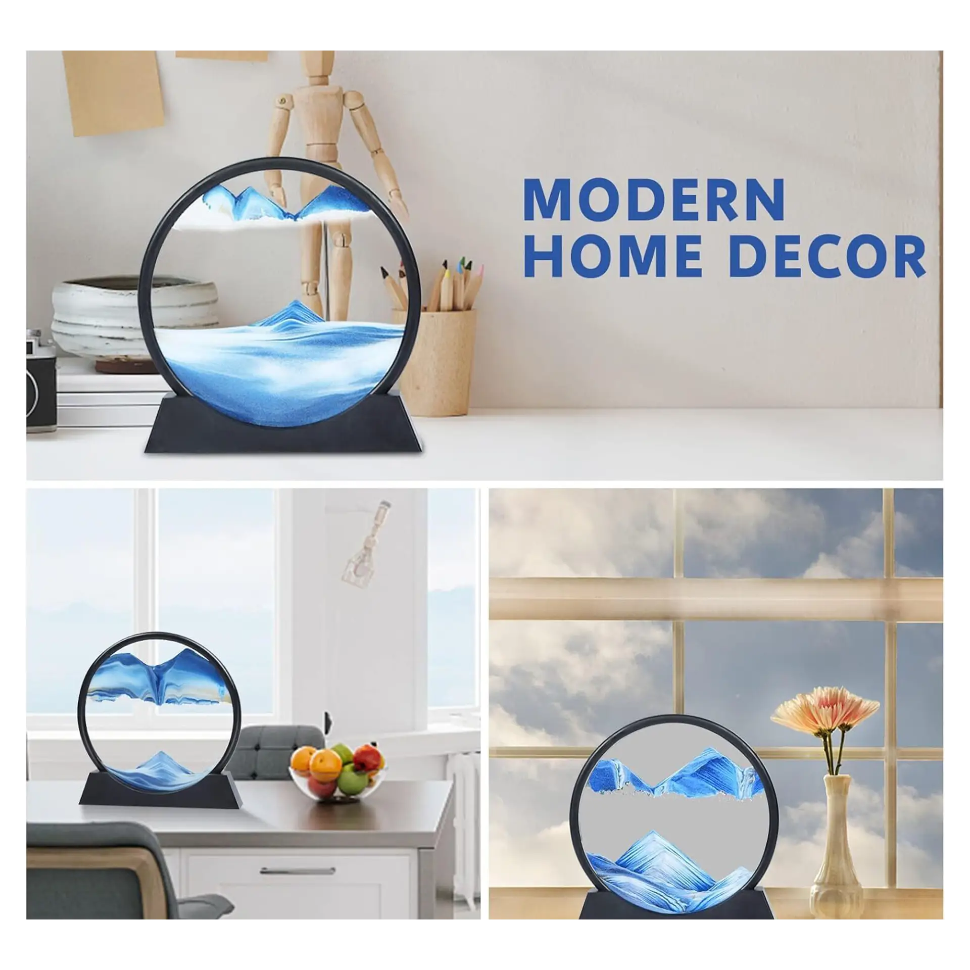 Relaxing Kinetic Sandscape Art Table Desk