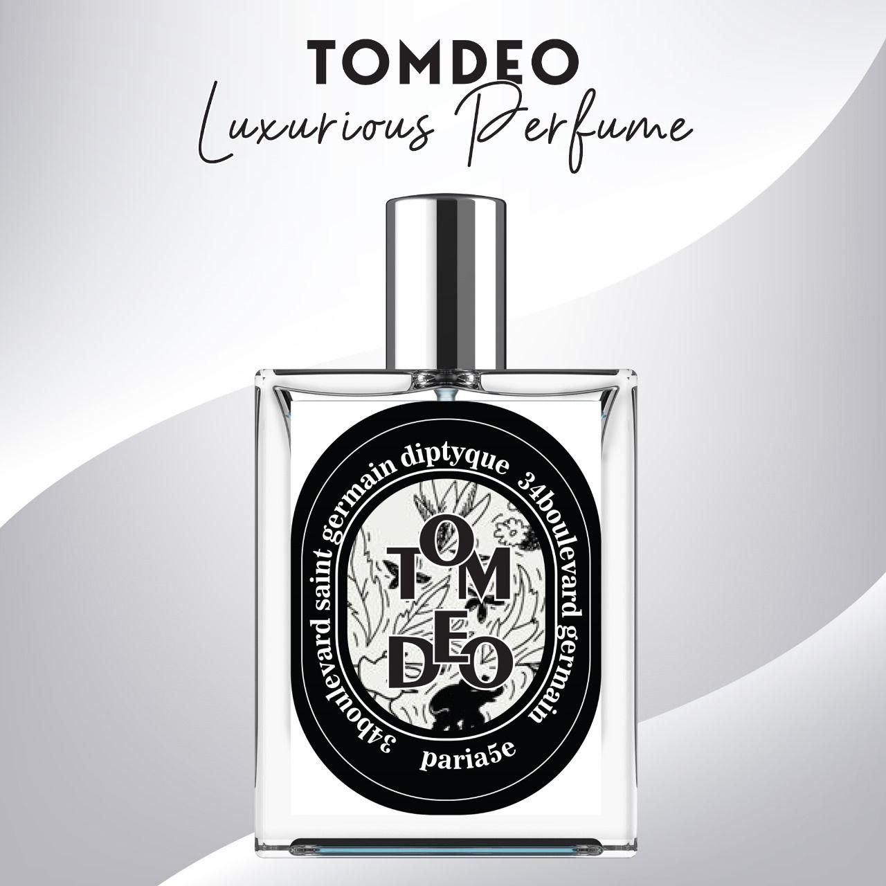 Tomdeo luxurious perfume bottle on a white background