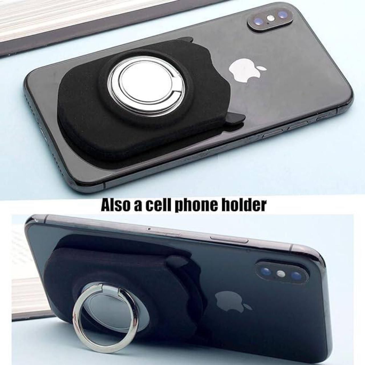 Smartphone with a black ring holder on a light blue background Folding reading Glasses For Men