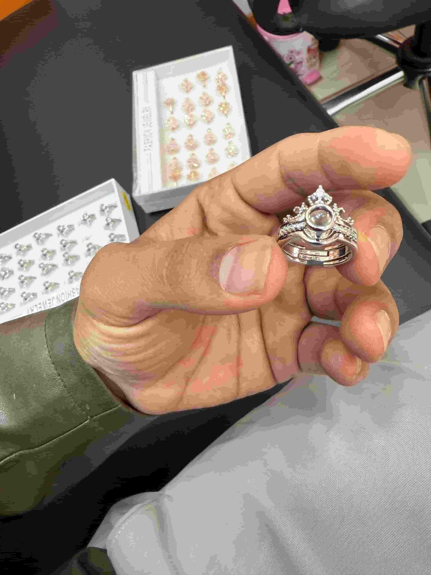 I Love You In 100 Languages Adjustable Ring