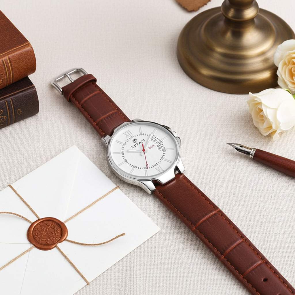 PU Leather Analog Watch