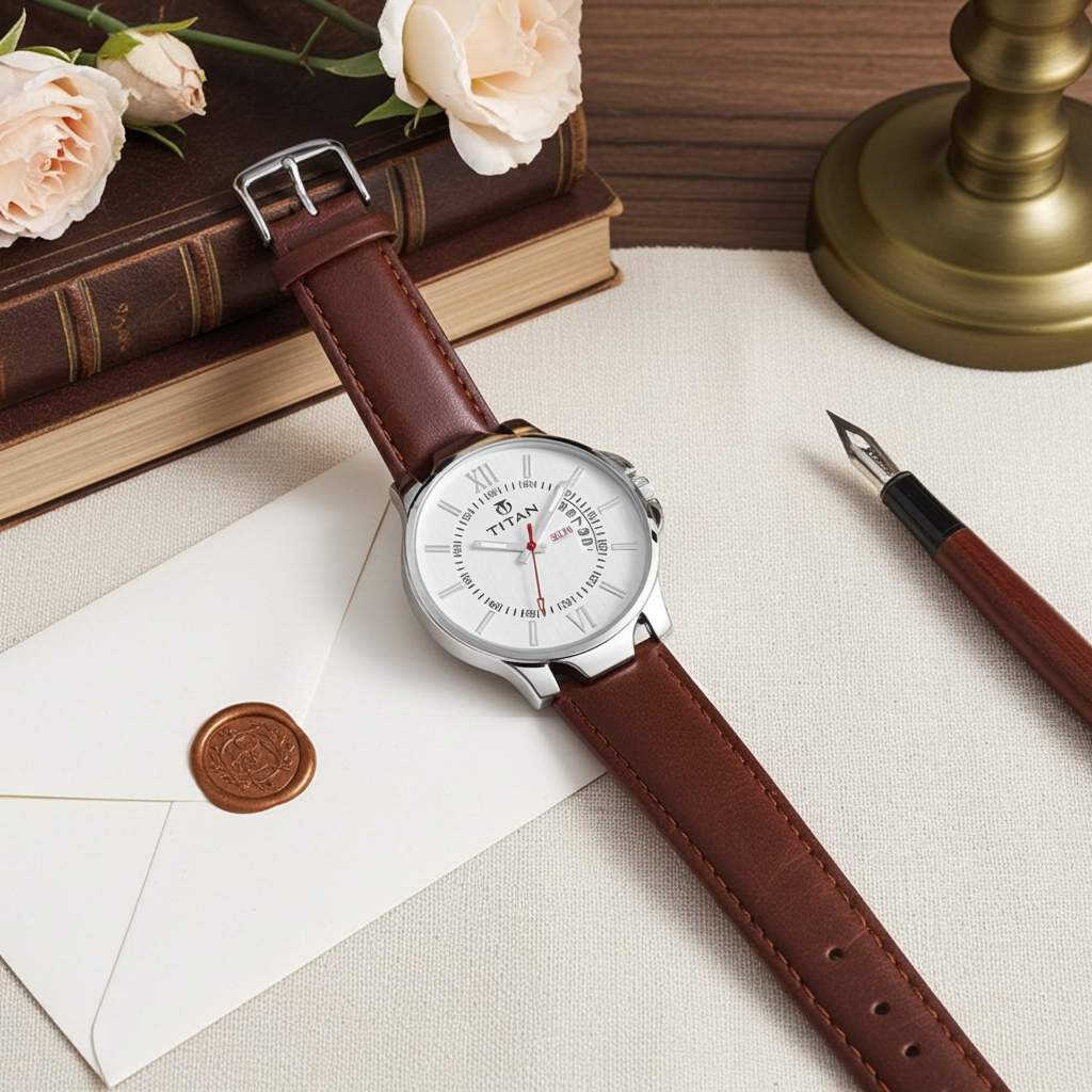 PU Leather Analog Watch